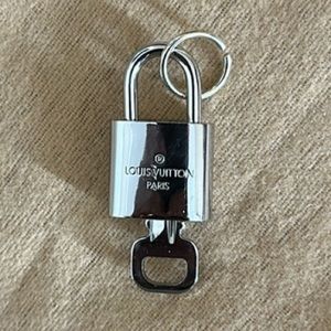 Authentic silver lock and key